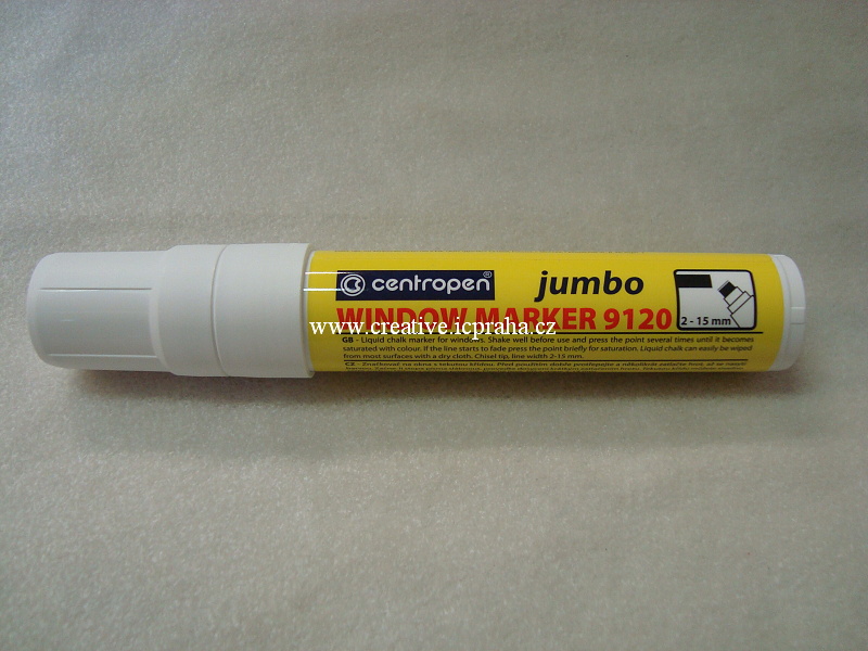 CENTROPEN popisovač křídový bílý JUMBO